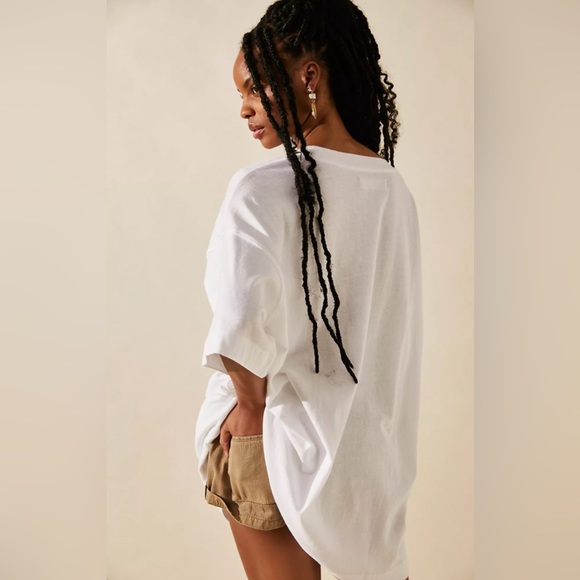 SOLD!! NEW Free People Essential Extreme Tee Mini | IVORY - Picture 2 of 4